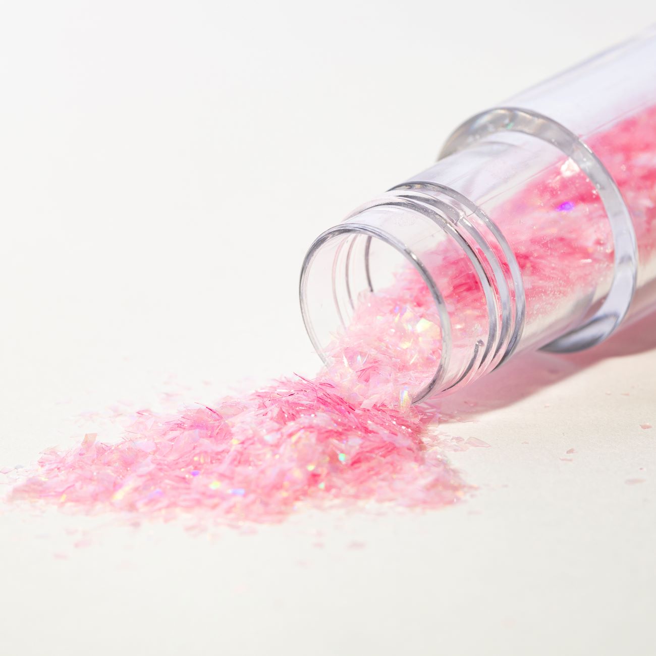 Rosa glitterflak - spiselig