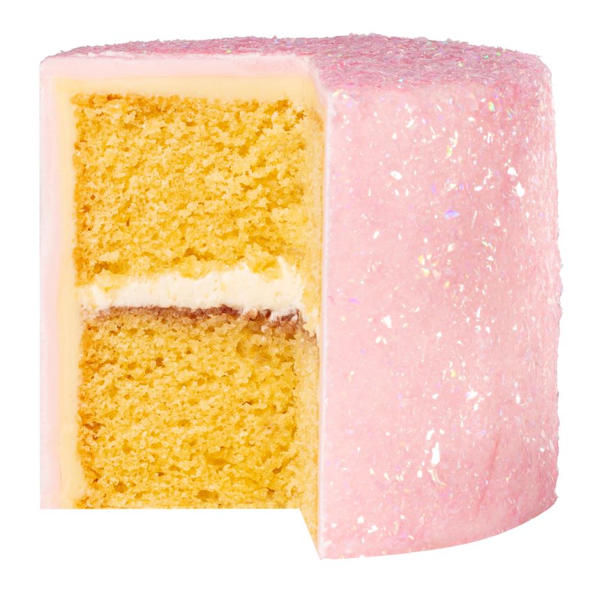 Rosa glitter til kake