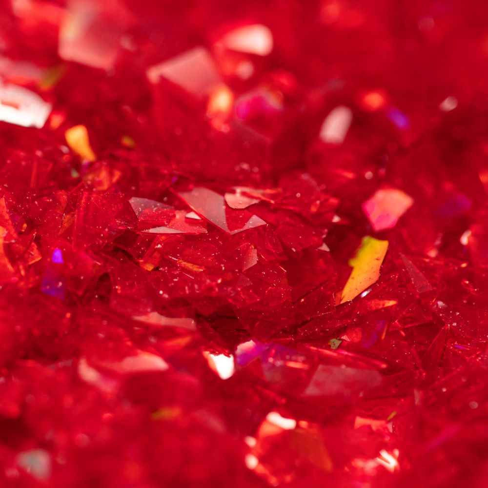 Spiselige glitterflak red ruby