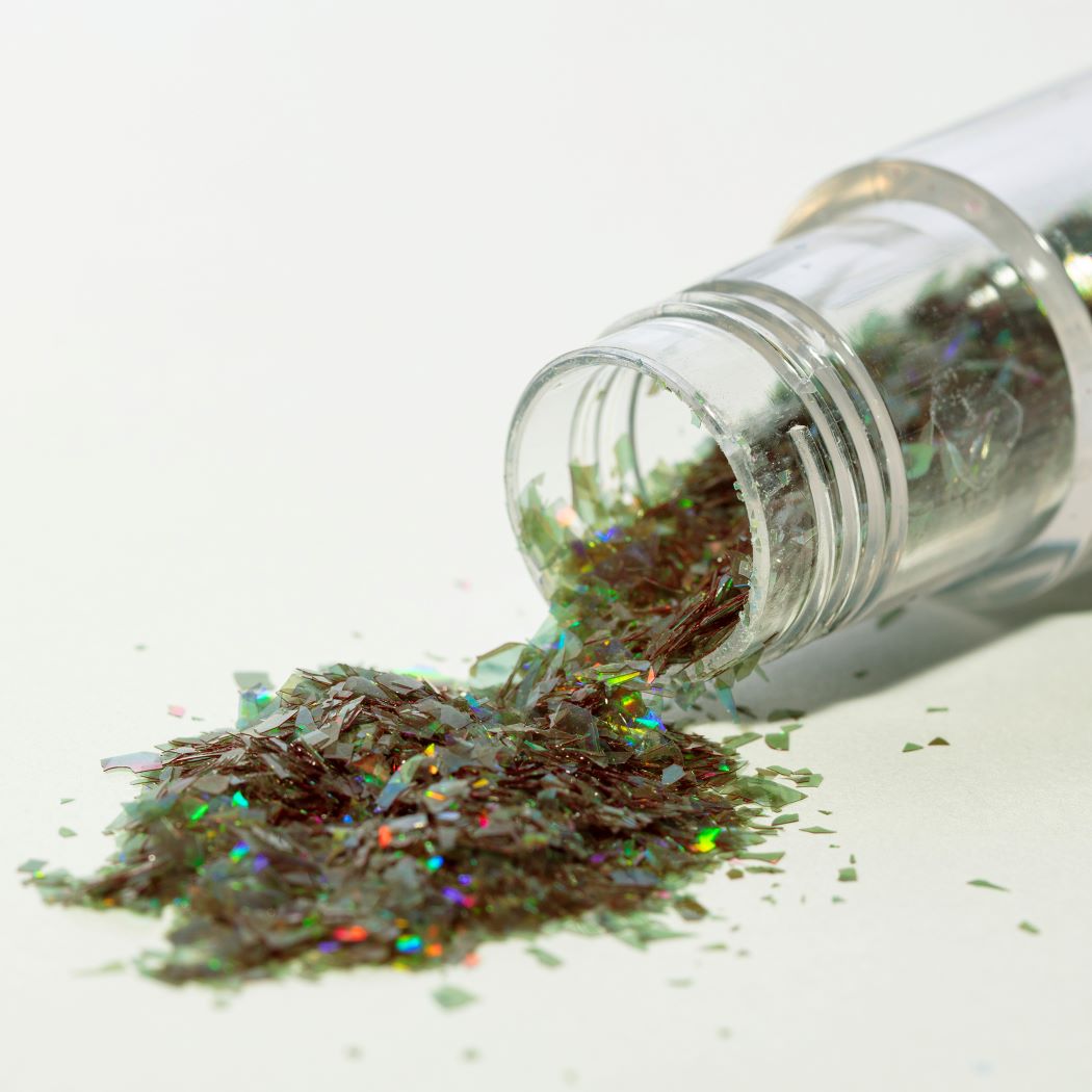 Spiselige glitterflak green emerald