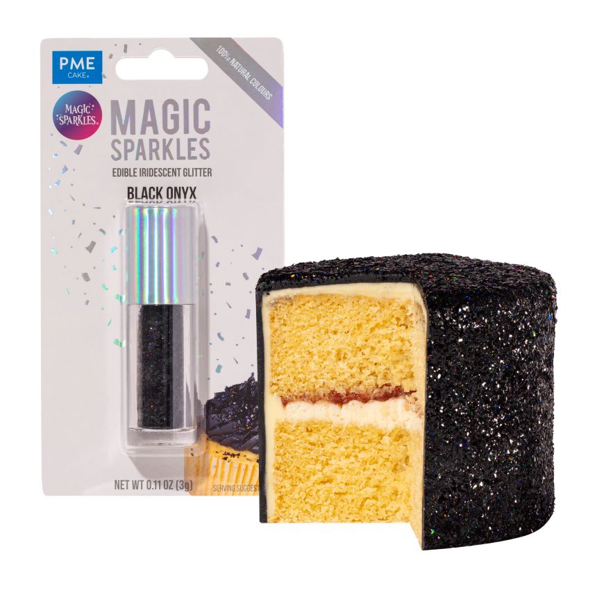 Spiselig glitter - sort