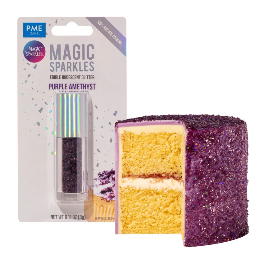 PME Magic Sparkles – Spiselige glitterflak -Purple Amethyst-, 3g