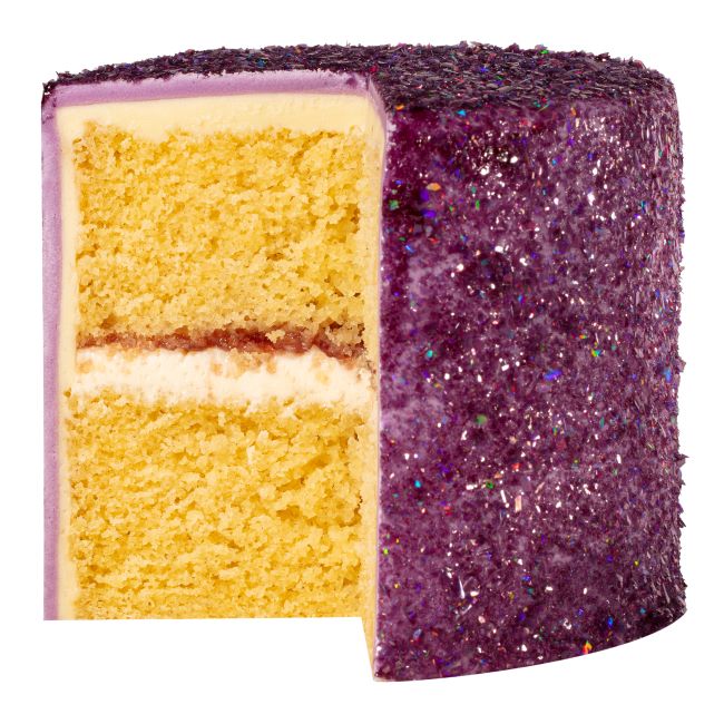 Spiselige glitterflak til kake - lilla