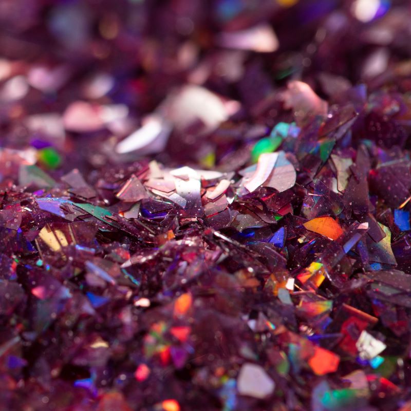 Spiselige glitterflak - lilla