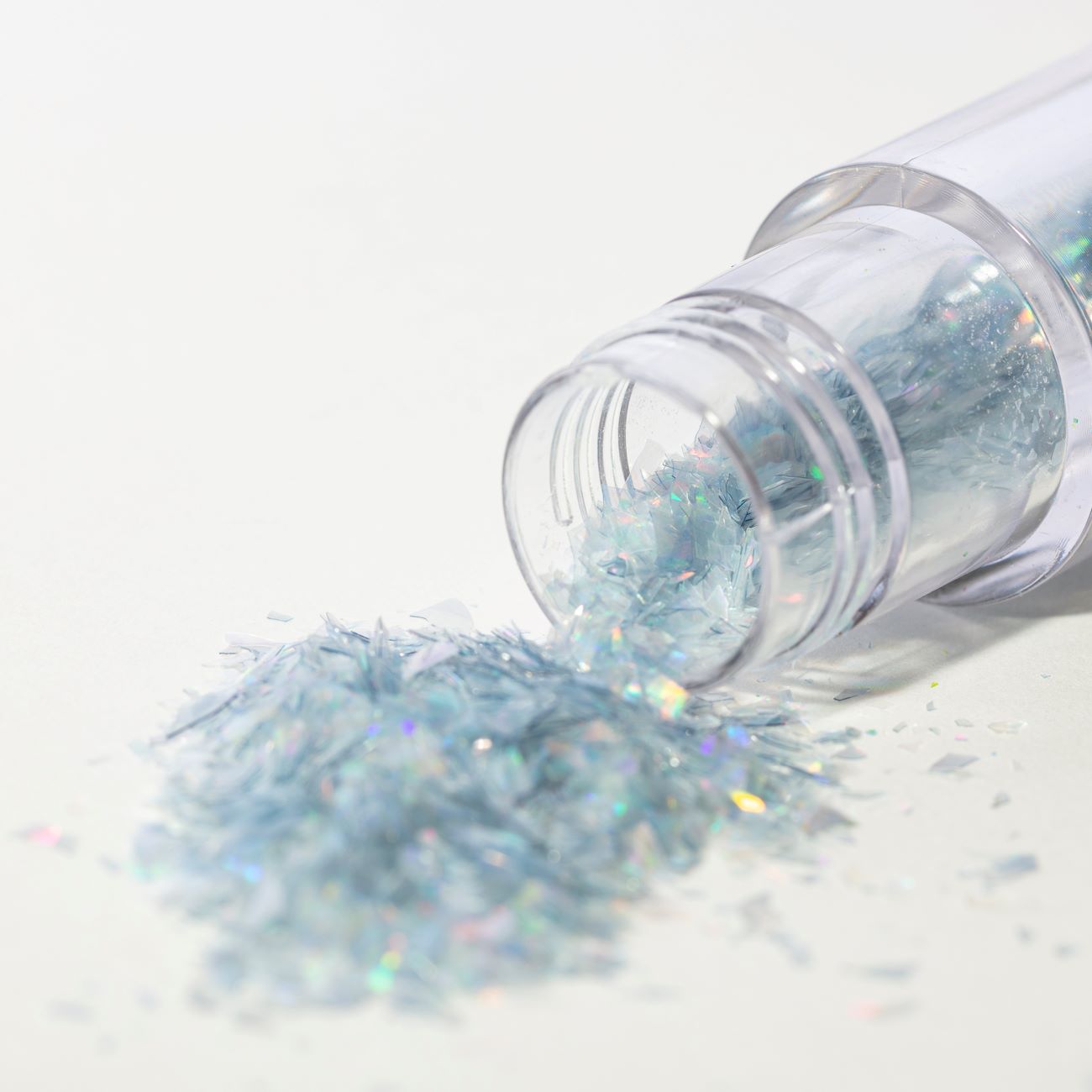 Spiselige glitterflak - sølv