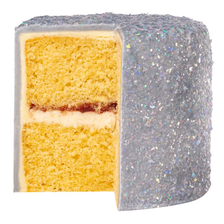 Spiselig glitter til kake sølv
