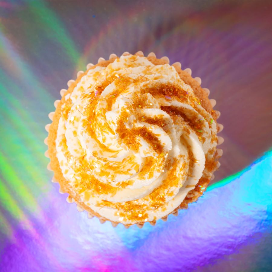 Spiselige glitterflak - gold