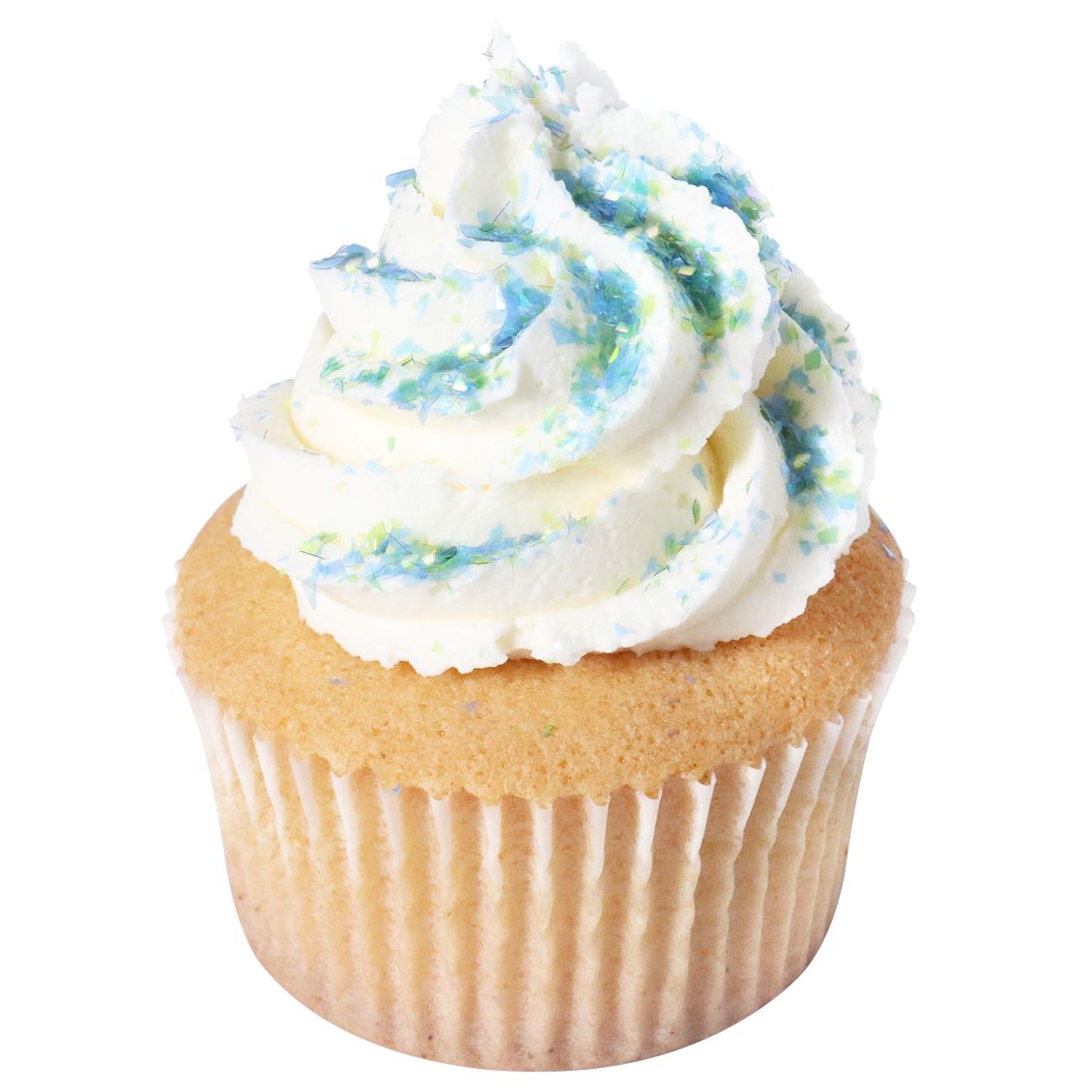 Spiselig glitter cupcakes - turkis