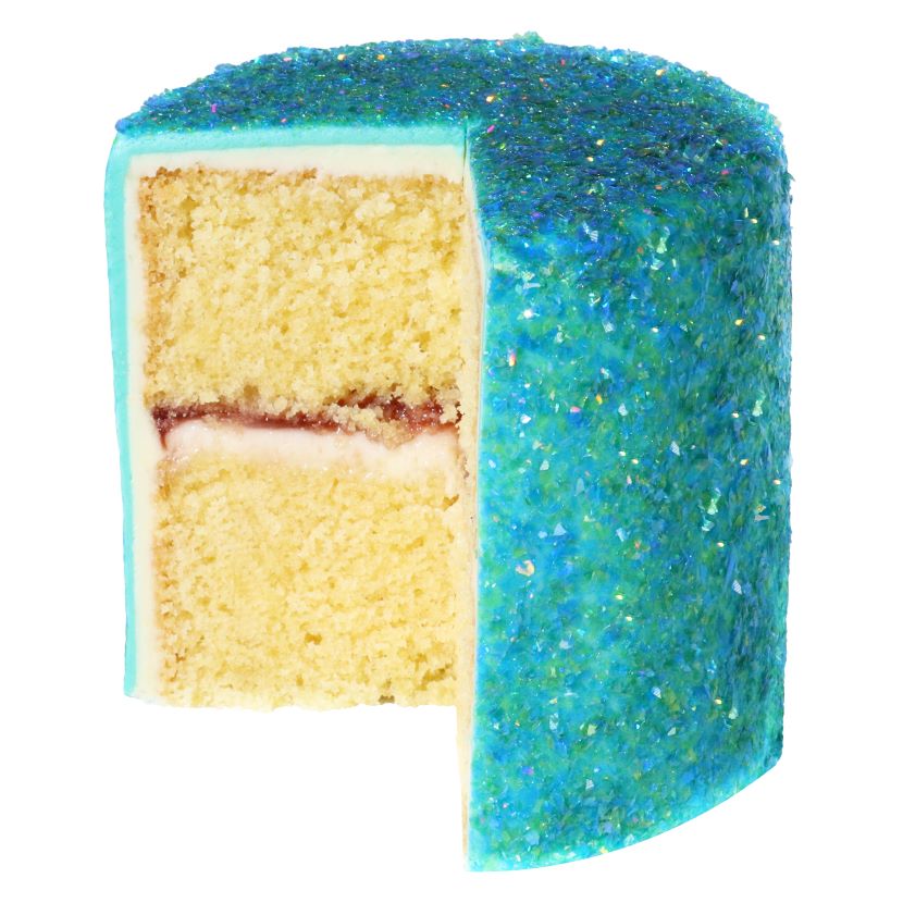 Spiselige glitterflak til kake - turkis