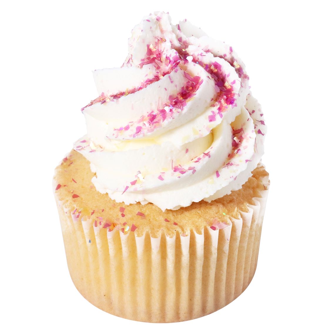 Rosa glitter til cupcakes
