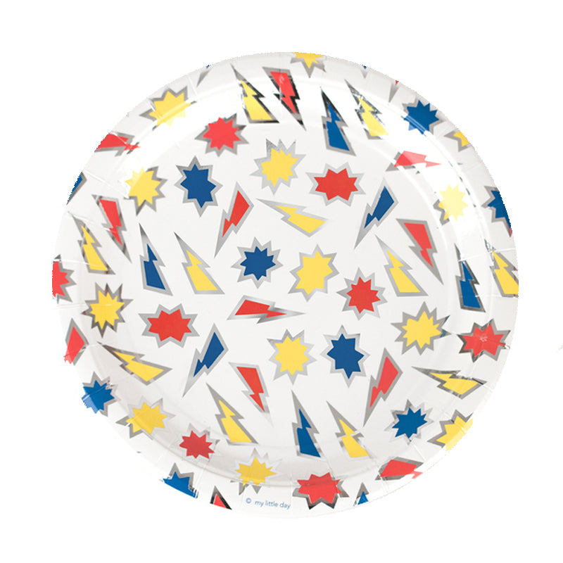 Papptallerken -Superhelt- 23cm, pk/8