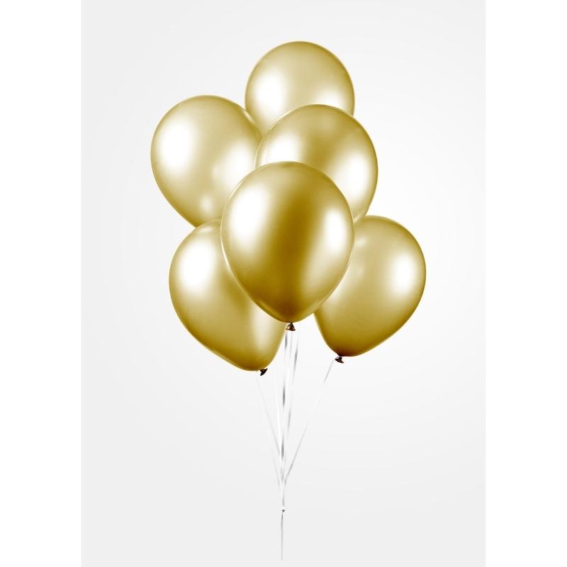 Ballonger -Metallisk gull- pk/10