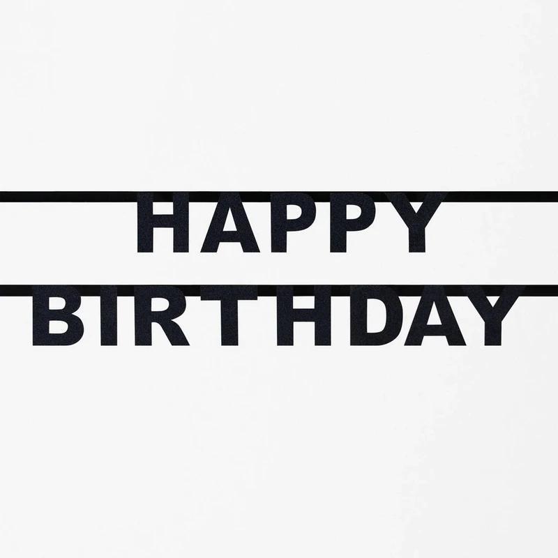 My Little Day happy birthday girlander, i svart glitter