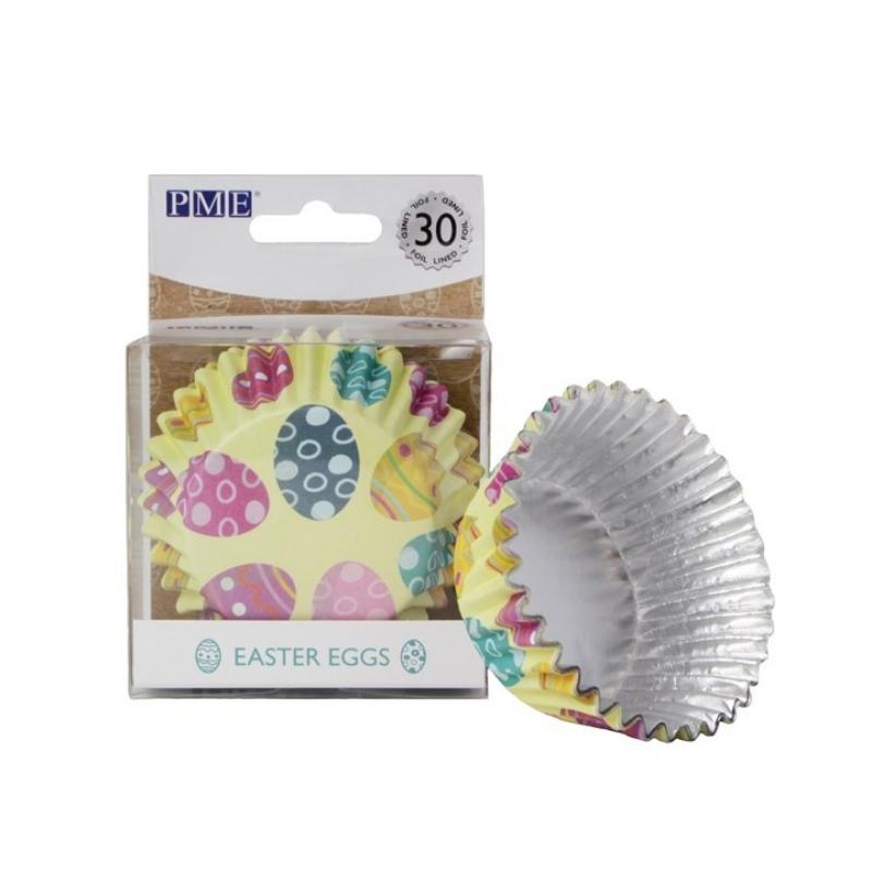 PME cupcakes påskeegg med foliebelegg