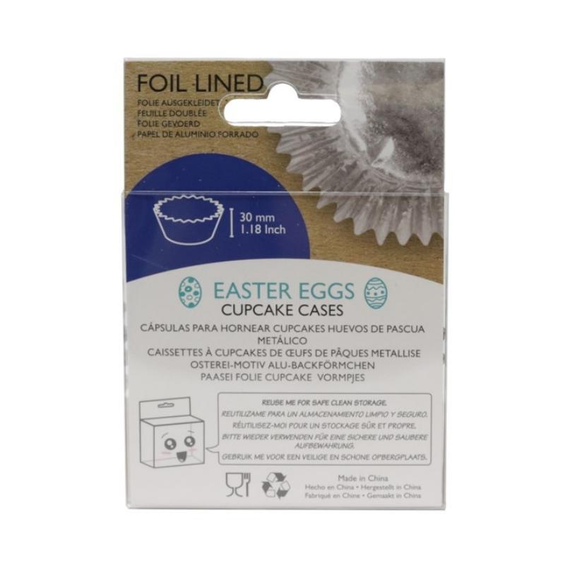 PME cupcakesformer påskeegg med foliebelegg