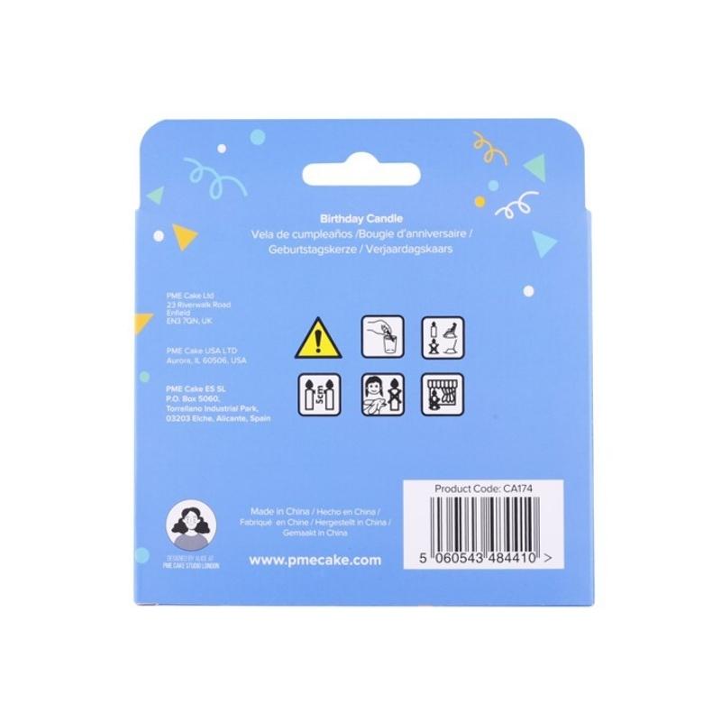 PME Happy birthday kakelys -Blå pastell-