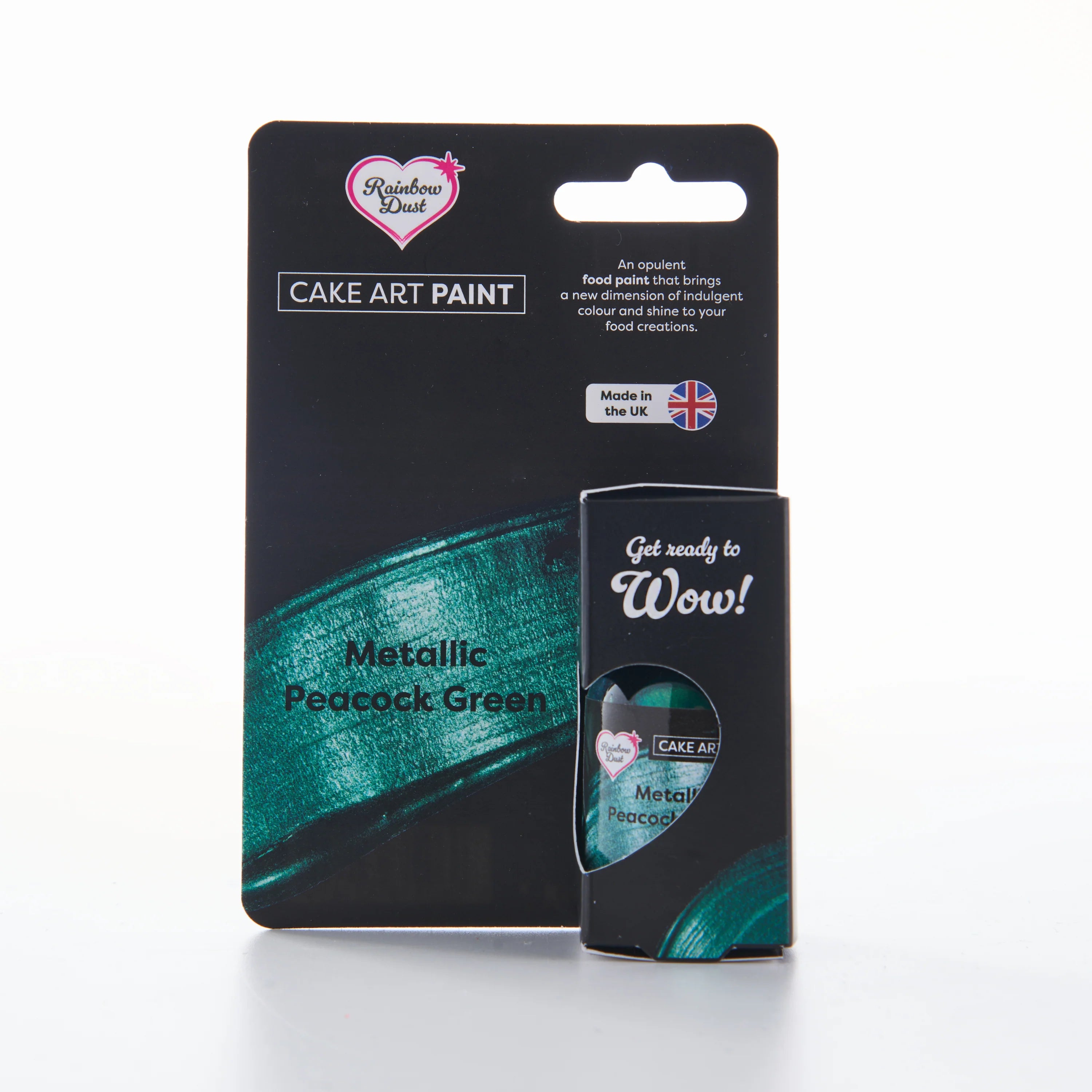 Spiselig maling -Metallic Peacock Green- 25ml