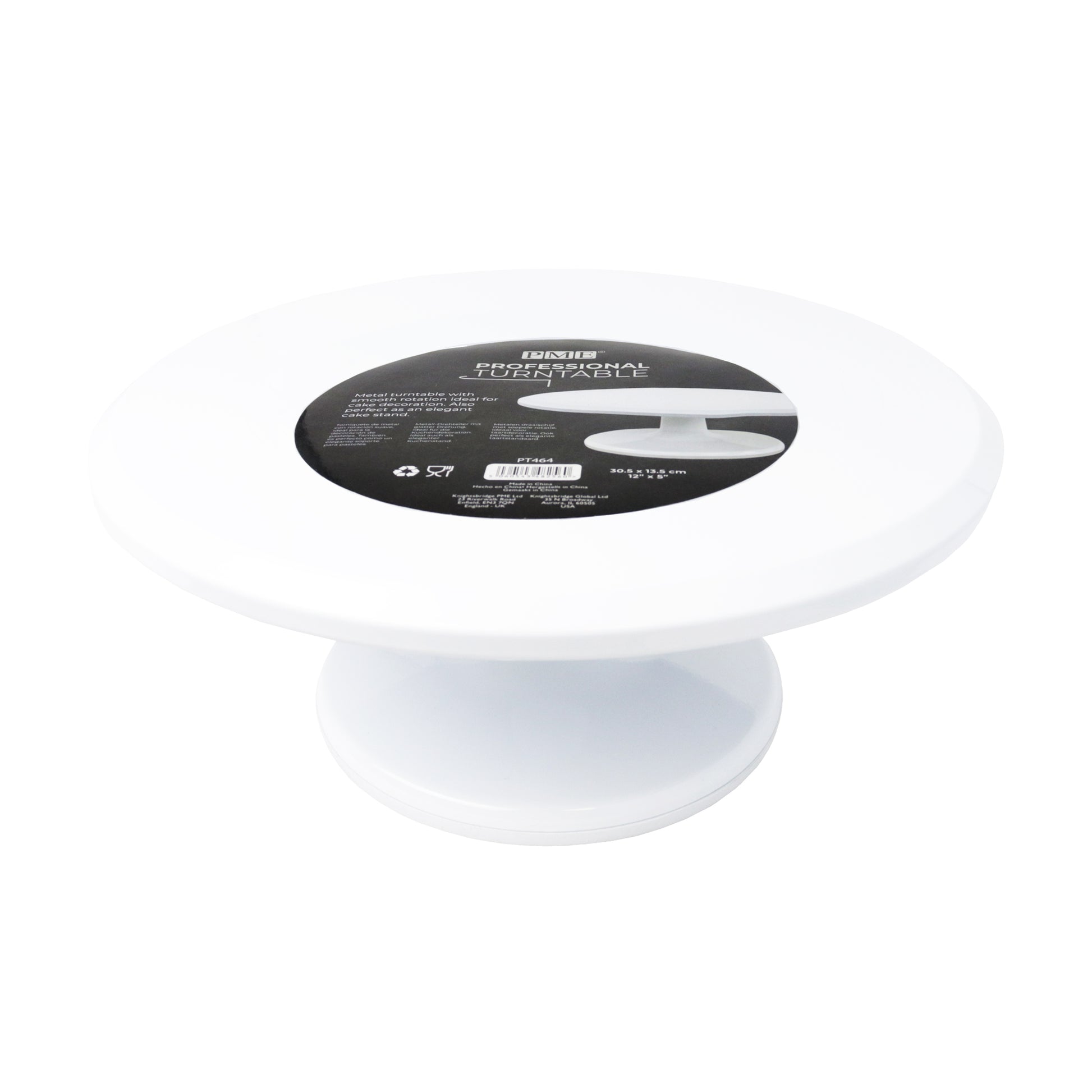 turntable hvit aluminium