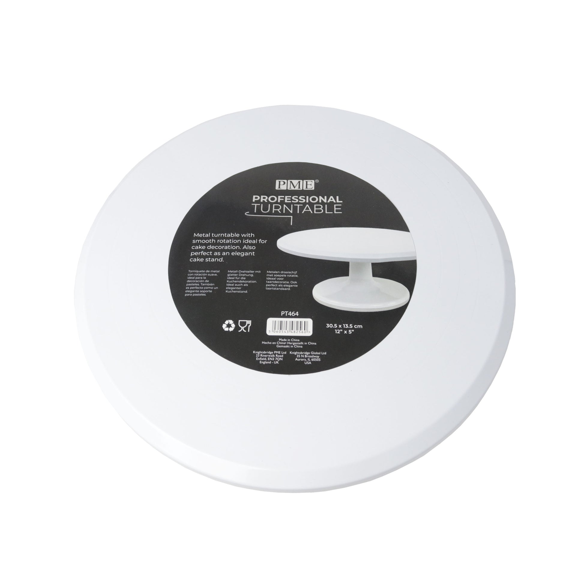 kakedreier hvit aluminium