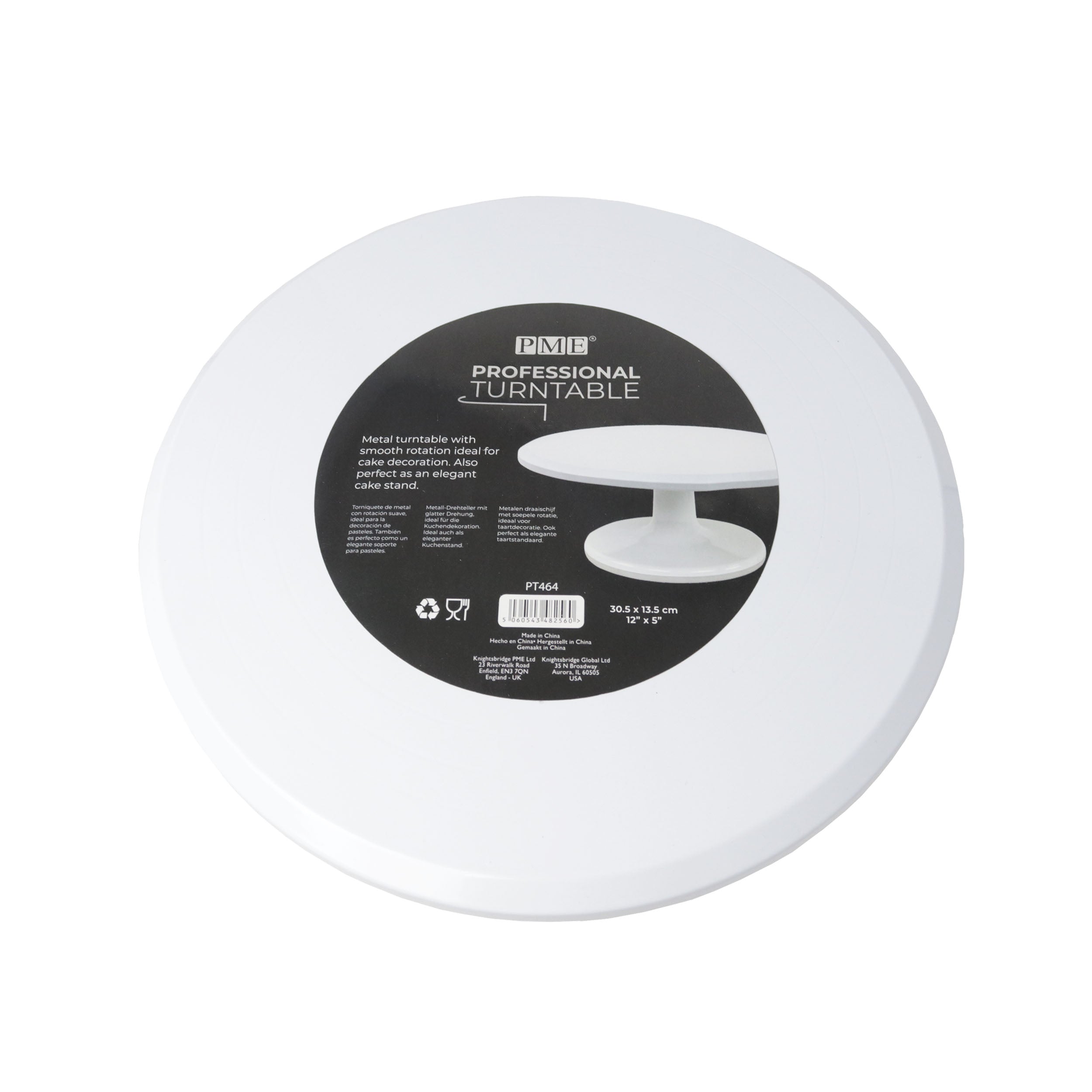 kakedreier hvit aluminium