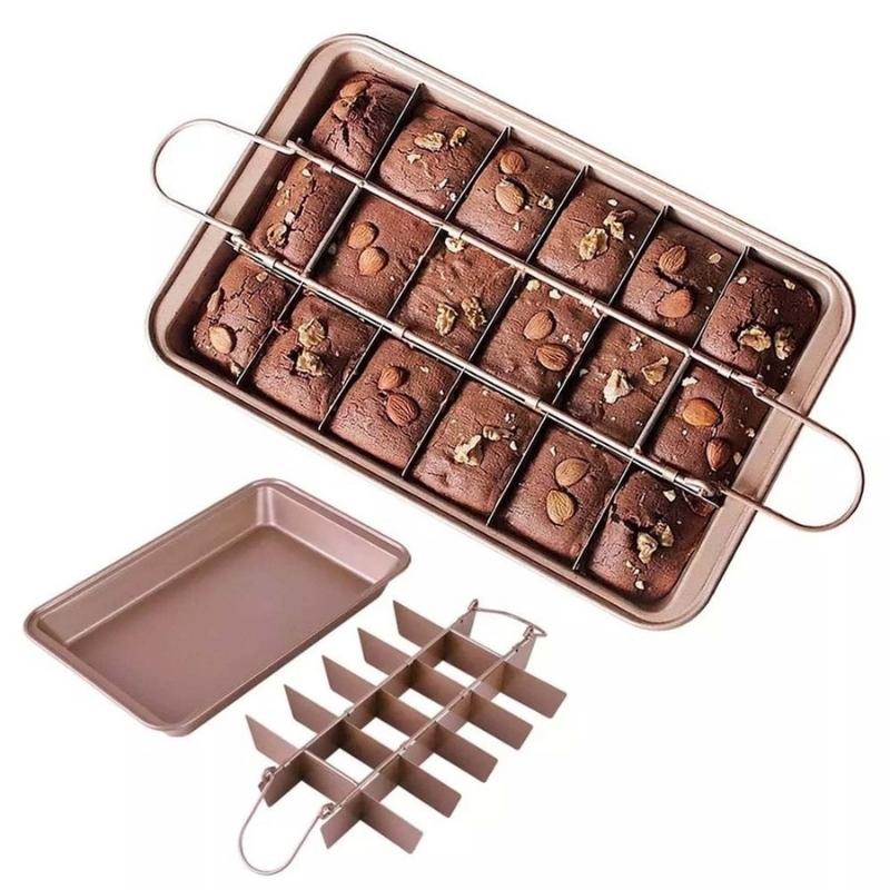 Panne til brownies med seperat skillevegg