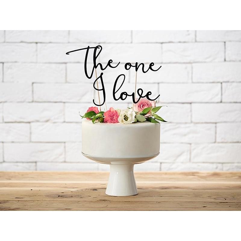 Kaketopp svart "The One I Love"