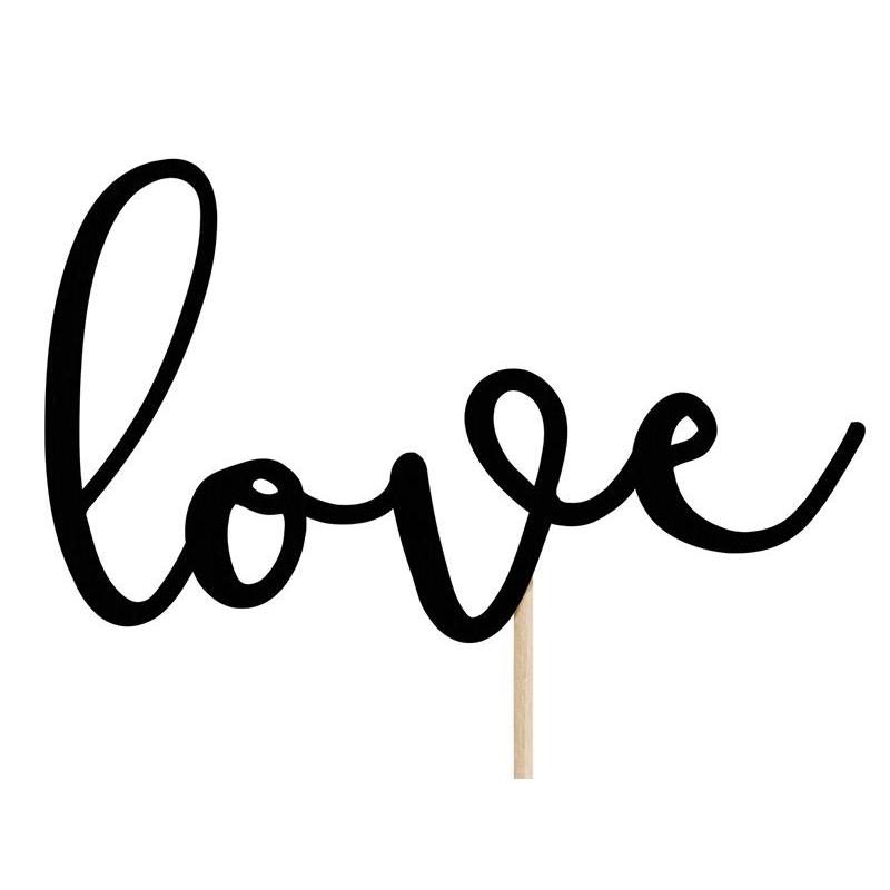 Kaketopp svart "The One I Love"