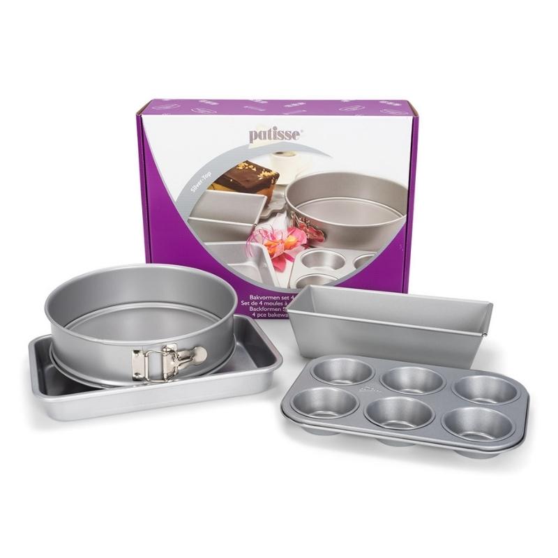 Patisse bakesett med kakeform, springform, brødform og muffinsbrett