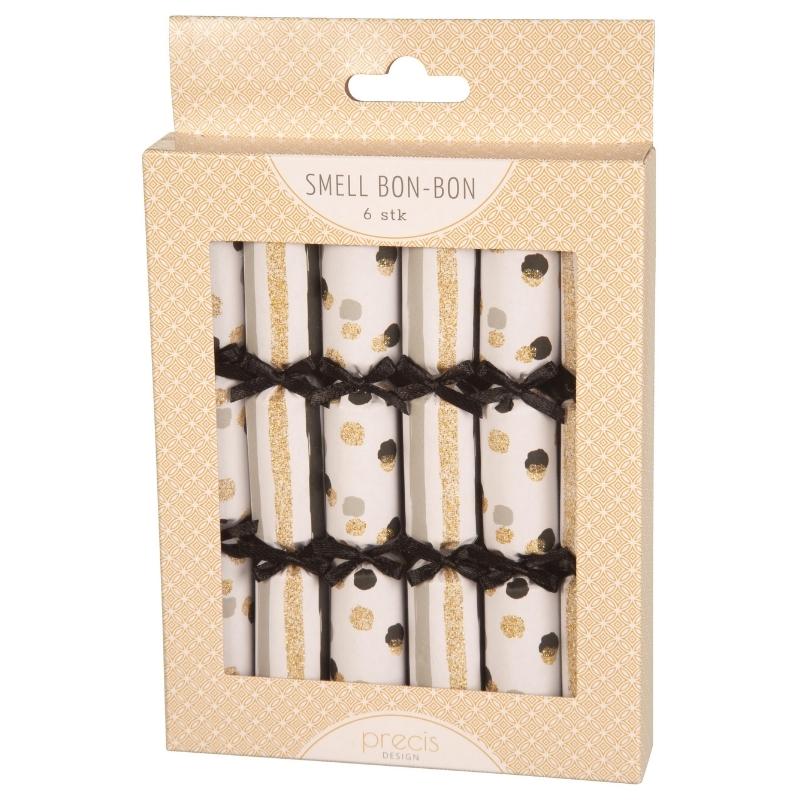 Precis design svart, sølv og gull smell bon bon