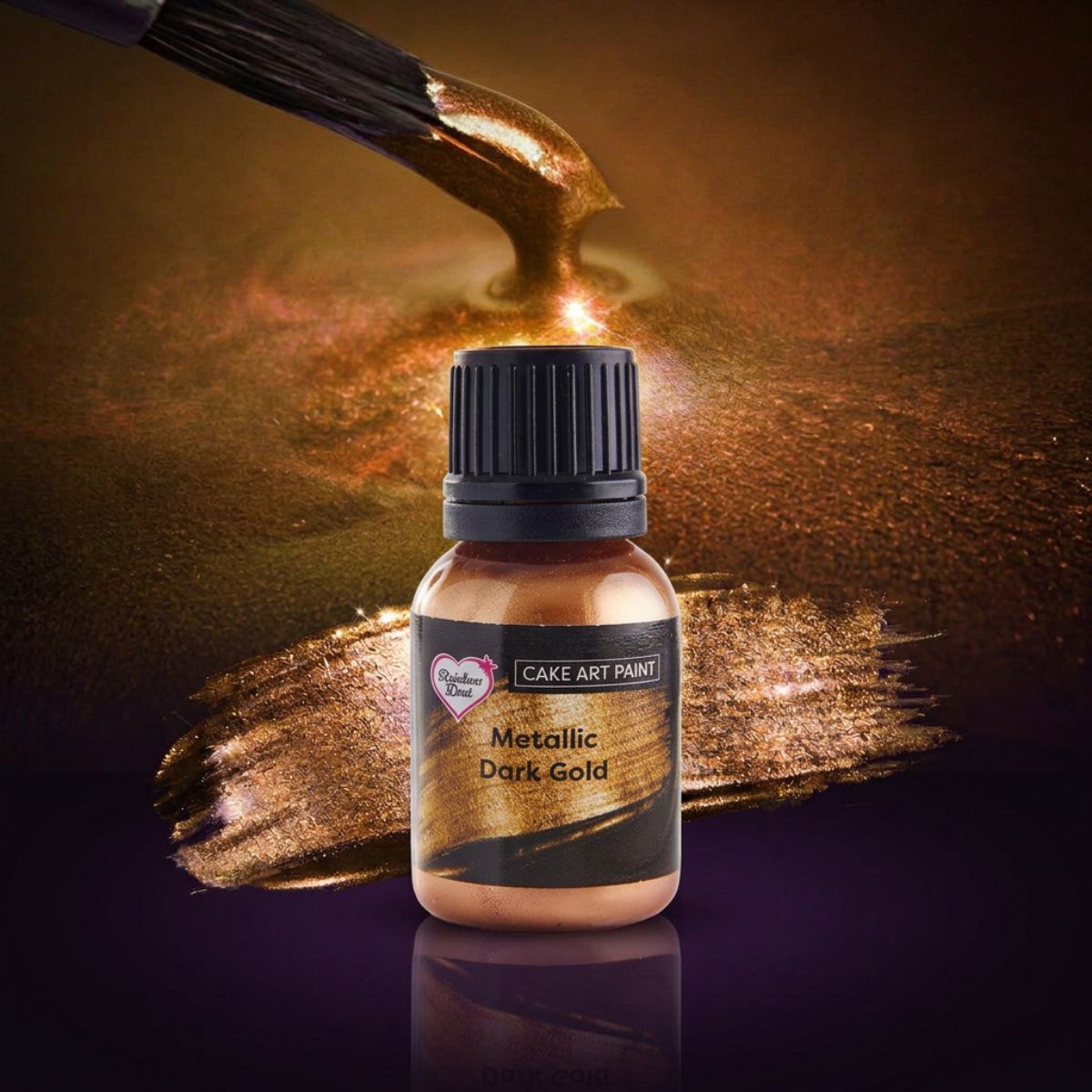 Spiselig maling -Metallic Dark Gold- 25ml