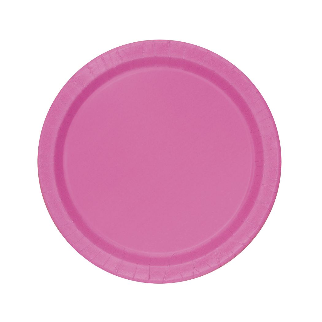 Rosa engangsfat, Hot pink, 17cm, pk/20