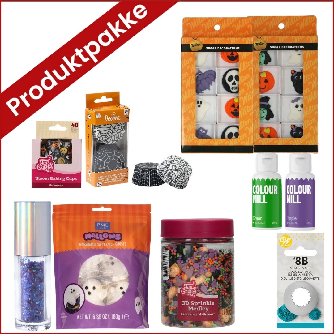Produktpakke til Halloweencupcakes