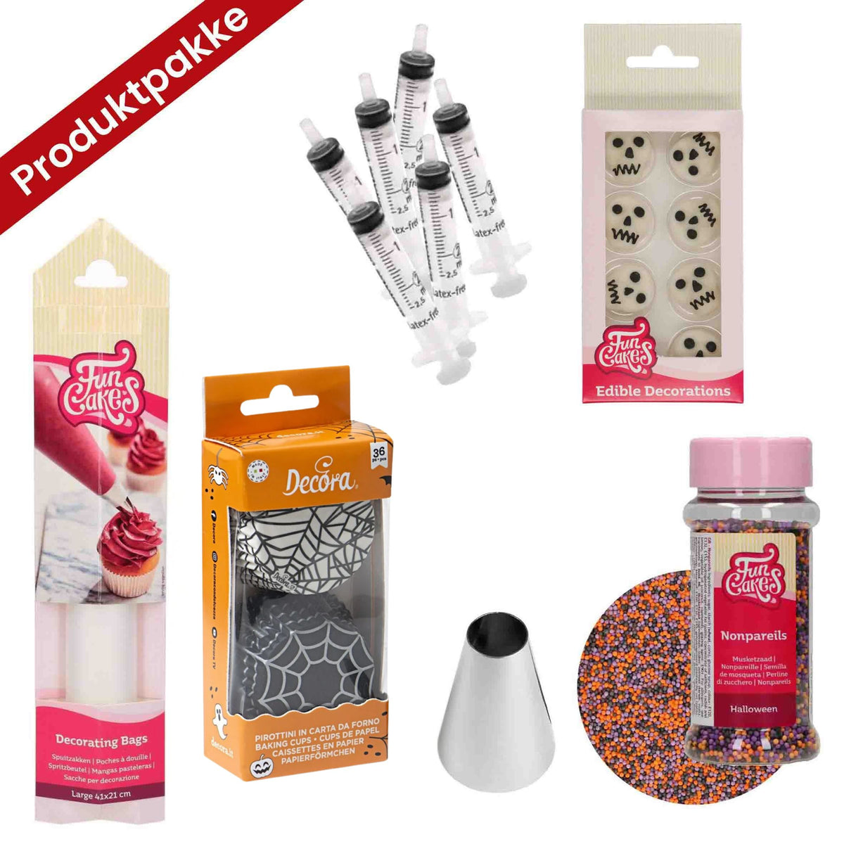 Produktpakke til blodige cupcakes