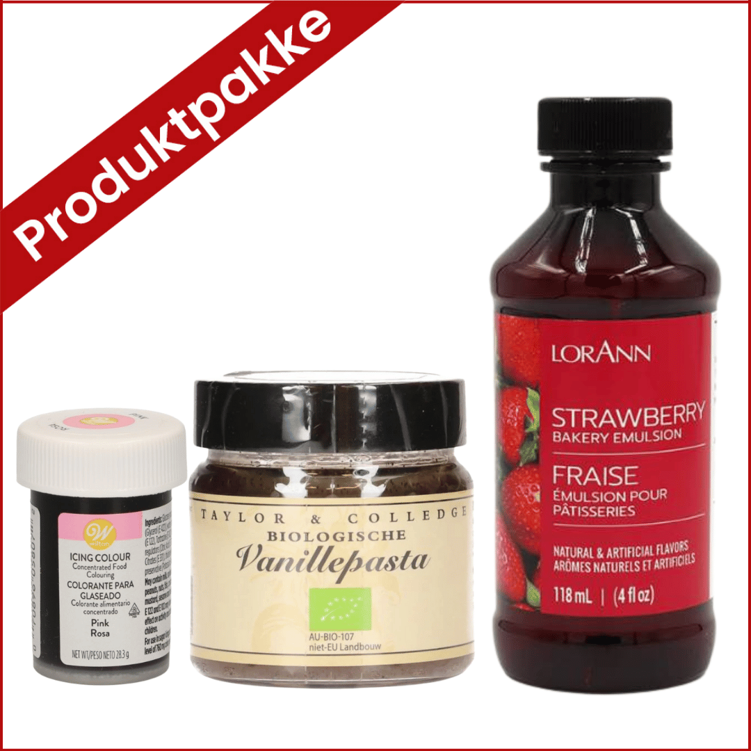 Produktpakke til jordbær crinkle cookies