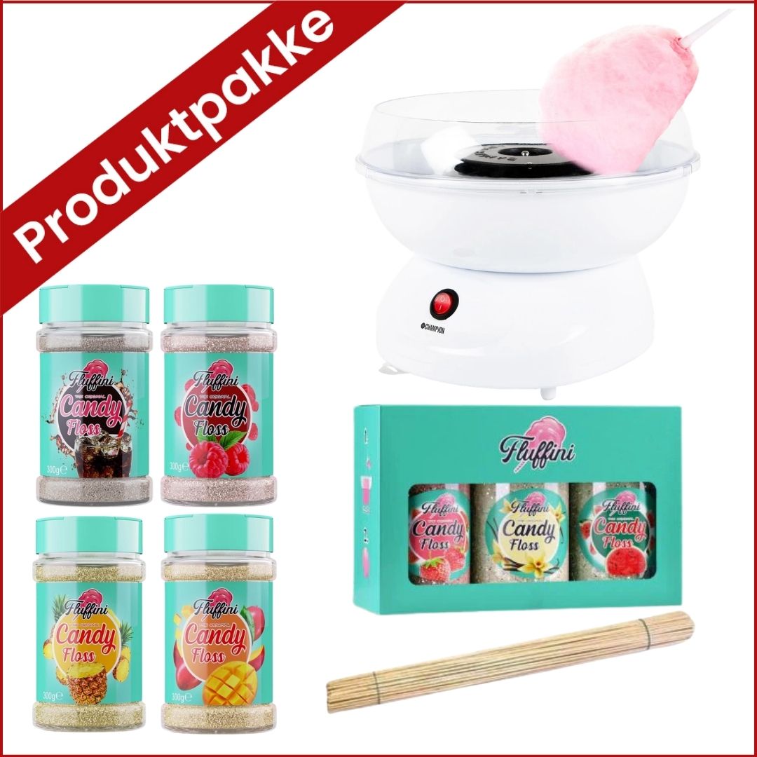 Produktpakke til å lage sukkerspinn hjemme