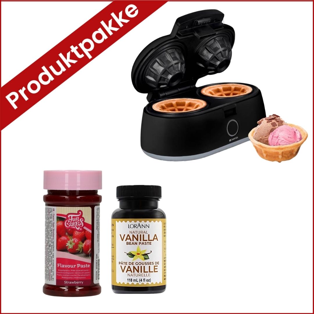 Produktpakke vaffelskåler med tress-is