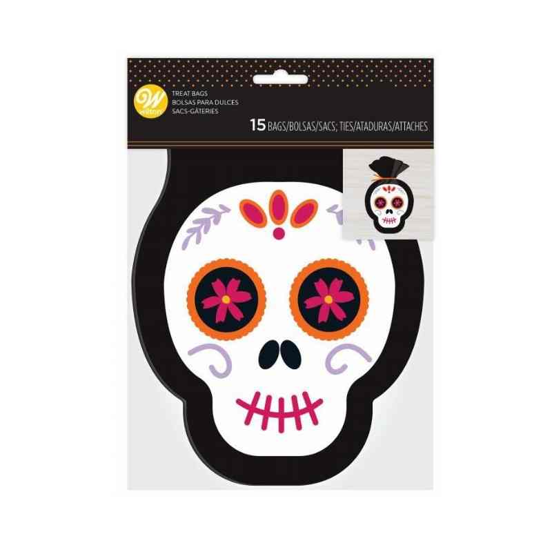 Gavepose formet som hodeskalle -Halloween- pk/15