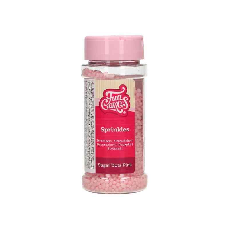 FunCakes Kakestrø Sugar Dots -Rosa- 80g
