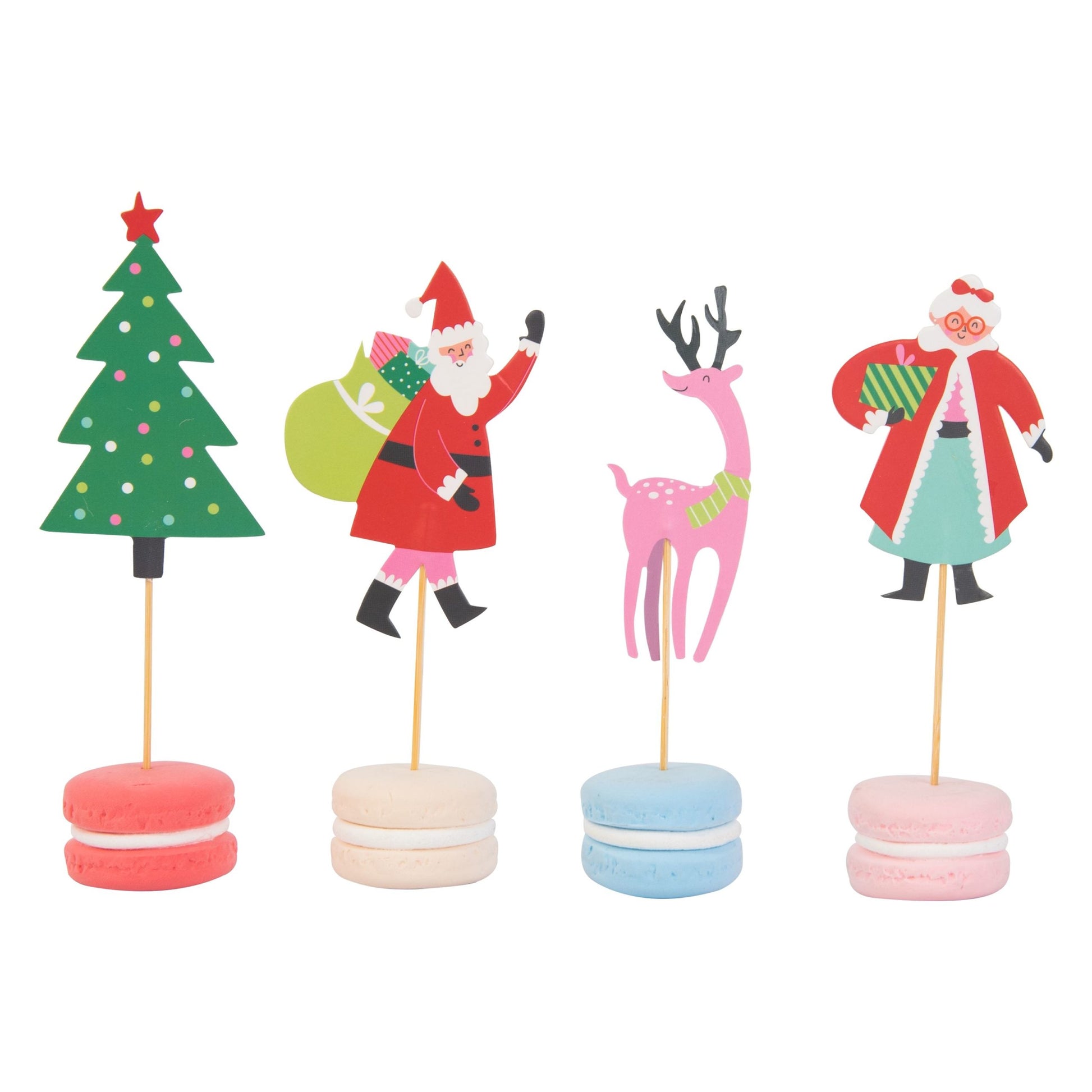 julenisse cupcake topper