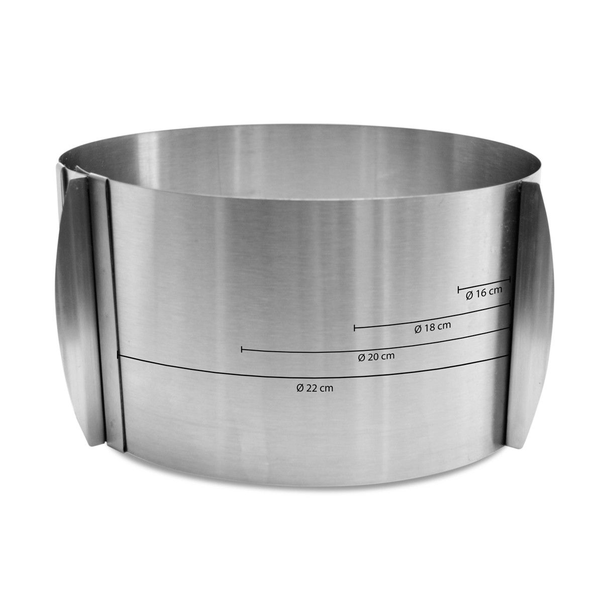 ScrapCooking Justerbar kakering 15-21cm, 12cm høyde