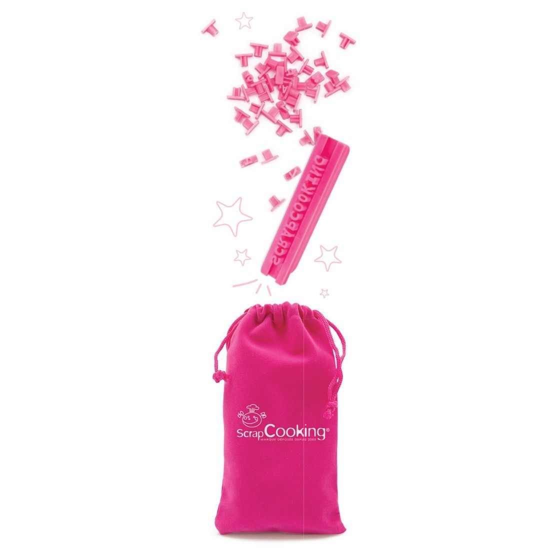ScrapCooking bokstavstempel - små tegn