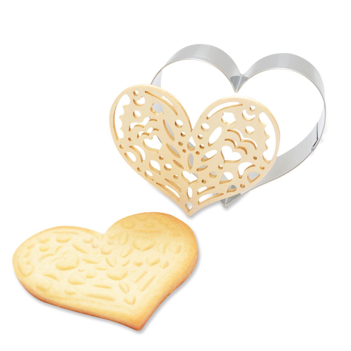 ScrapCooking Hjerteutstikker med embosser