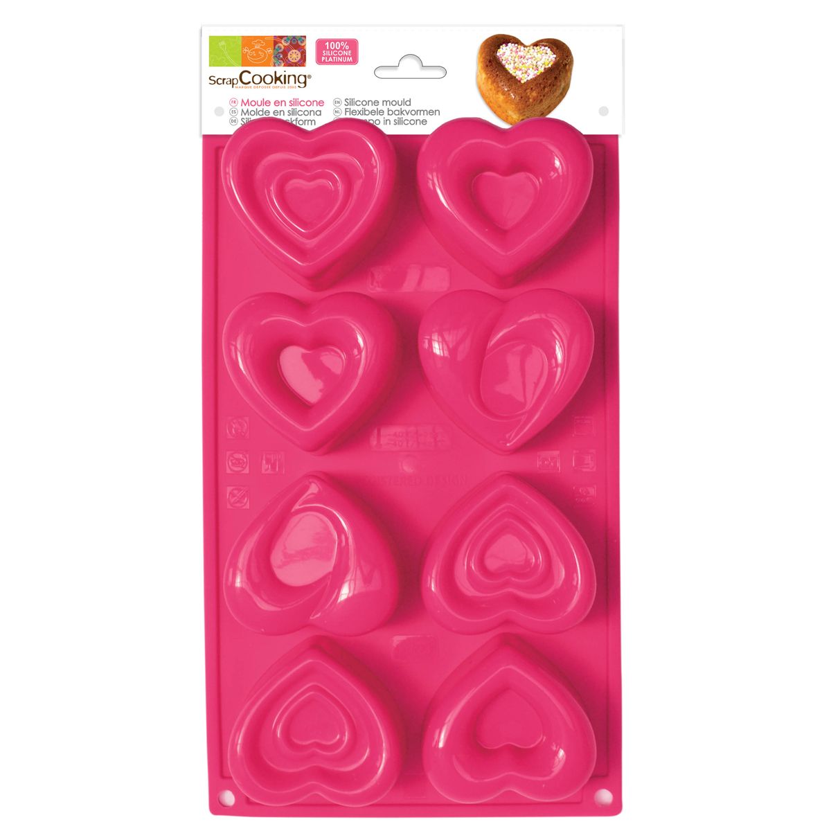 ScrapCooking silikonform hjerter