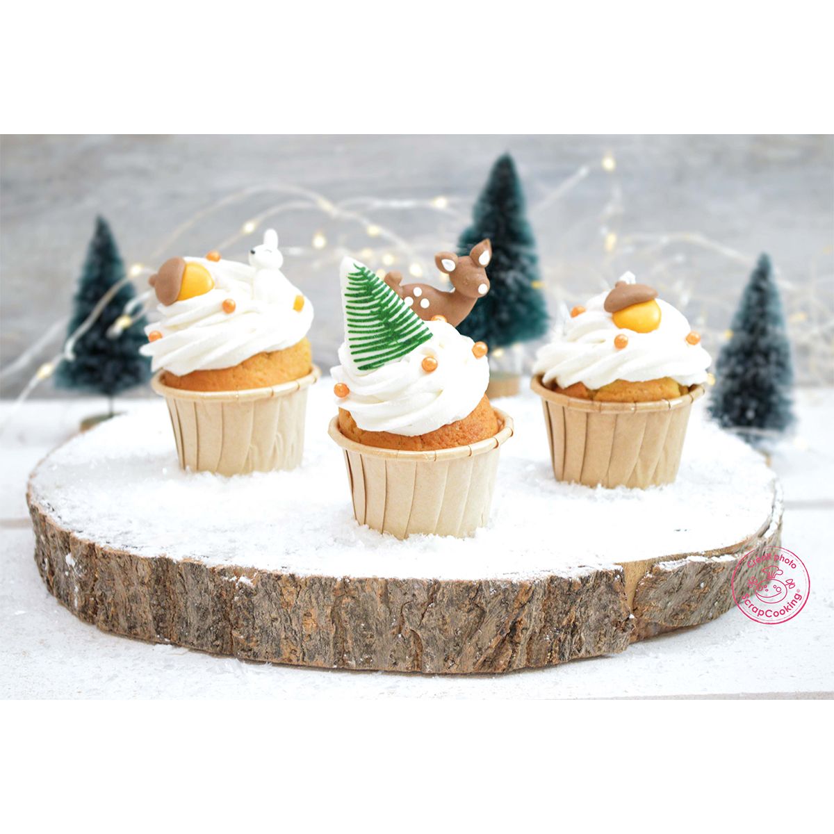 ScrapCooking Spiselig Kakepynt - Woodland pk/6