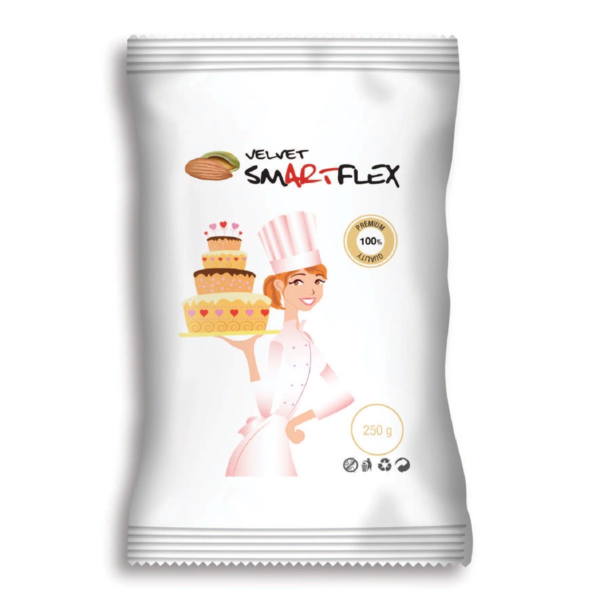 SmartFlex hvit fondant - mandel