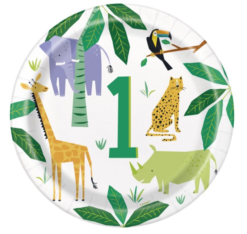 Safari 1 år papptallerken