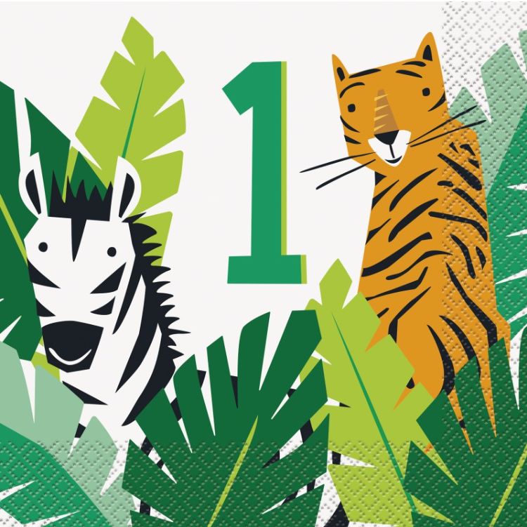 Safari 1 år servietter