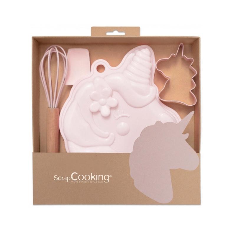 Scrapcooking bakesett til barn med enhjørning og redskaper