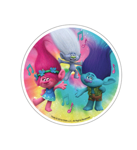 Trolls kakebilde wafer