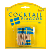 Cocktailflagg, partypinner med svensk flagg